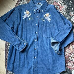 Vintage denim button down shirt